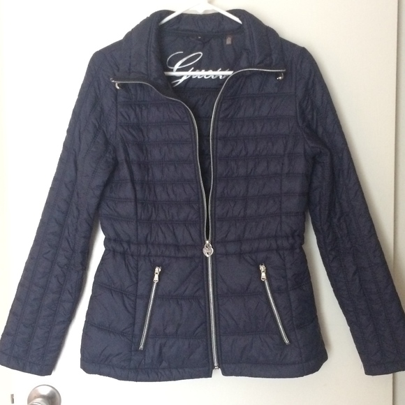 LIKE NEW!! GUESS Lightweight Puffer Navy (XS/TP) - Picture 2 of 8